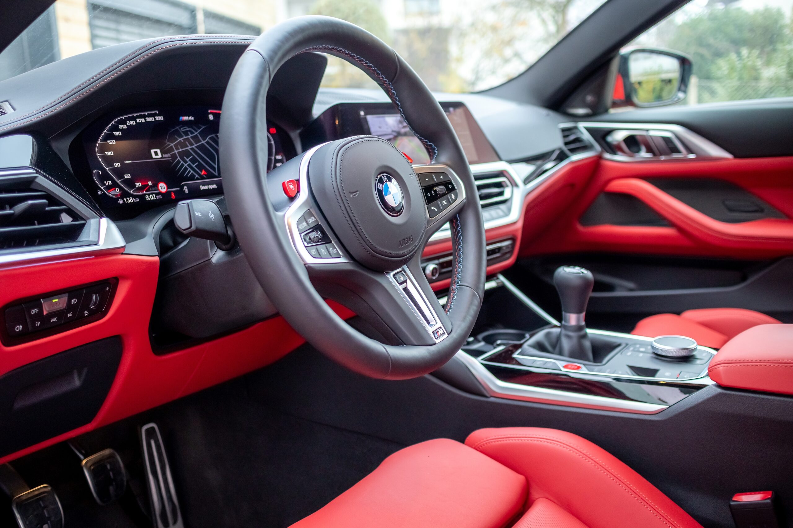 Slovenia,,Ljubljana,-,25,November,2022:,Red,Bmw,M4,Interior
